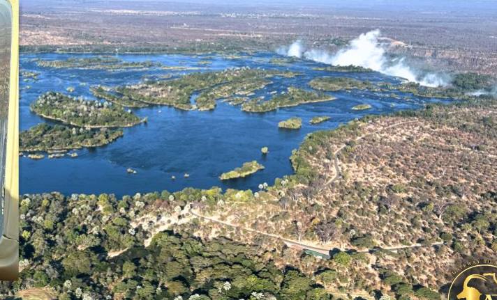 Aerial view of Victoria Falls