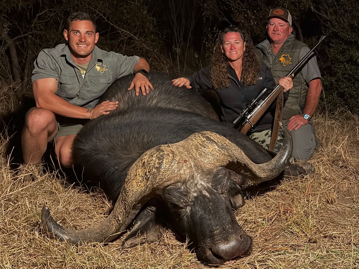 Cape buffalo taken at night